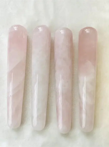 Natural Crystal Gemstone Massage Penis Pink Crystal Dildo Healing Rose Quartz Yoni Wand For Women