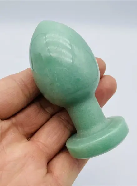 Wholesale natural green aventurine Anal Plug Sex Toy crystals healing butt plugs