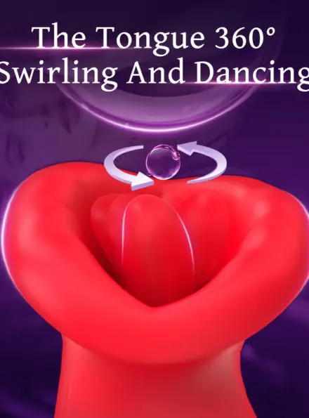 3-in-1 Smart Home Appliances Rose Vibrator Big Mouth Sucking Breast Nipple Tongue Licking Adult Sex Toys for Women
