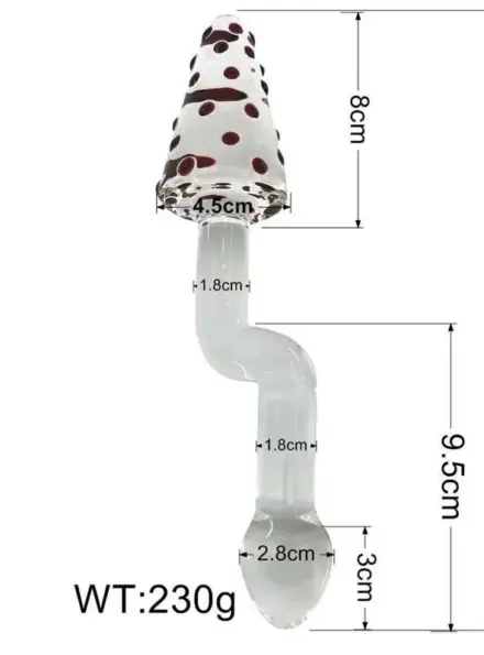 Hot Sale Curved Dildo Wand Vaginal Butt Plug Penis  Glass Dildo for Women Male Anal Toy