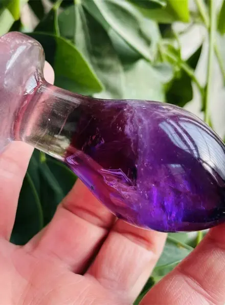 Natural Crystal Healer Butt Plug Dildo Sex Toys Amethyst Anal Plug for Women